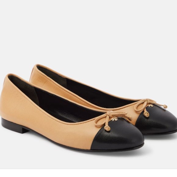 Tory Burch Shoes - NEW Tory Burch Bow-detail leather classic ballet flats women